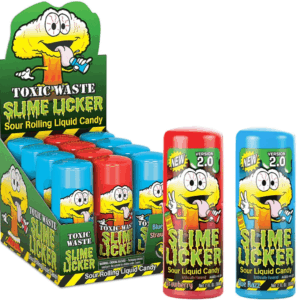 Toxic Waste Slime Licker Sour Rolling Liquid Candy Version 2.0 Raspberry and Strawberry 12
