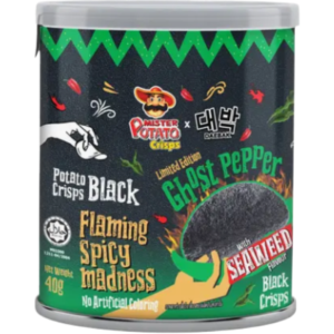 Mister Ghost Pepper Black Crisp With Seaweed Flavour Malaysia 24x40g