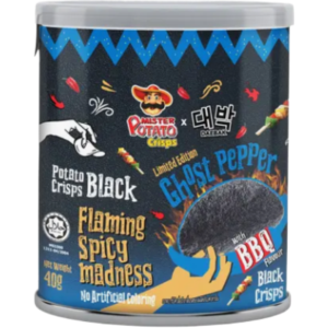 Mister Potato Ghost Pepper Black Crisps With BBQ Flavour Malaysia 24x40g