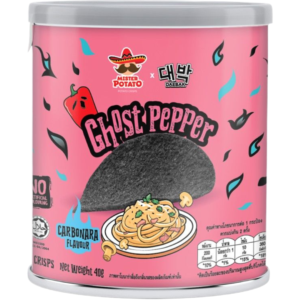 Mister Potato Ghost Pepper Black Crisps With Carbonara Flavour Malaysia 24x40g