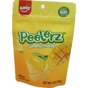 Amos Peelerz Gummy Mango Peg Bag 12x170g (Best Before March 19 2027)