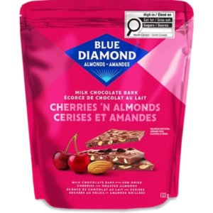 Blue Diamond Milk Chocolate Bark With Cherries & Almonds 6x133g