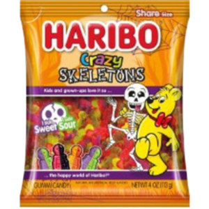 Haribo Halloween Crazy Skeletons Peg Bag 12x4oz