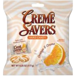 Creme Savers Orange and Creme Peg Bag 12x6.25oz