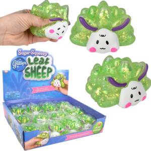 RIN Sugar Squeezy Glitter Leaf Sheep 3" 12
