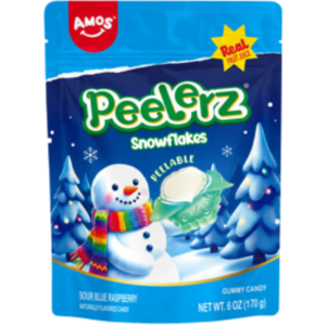 Amos Peelerz Holiday Gummy Snowflake Peg Bag 12x6oz