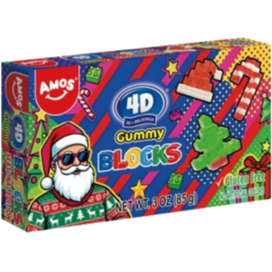 Amos Xmas 4D Gummy Blocks Theater Box 12x3oz