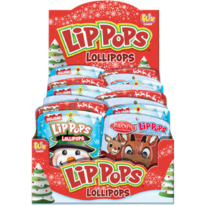 Flix Candy Xmas Assorted Holiday Lip Pops 12x0.56oz