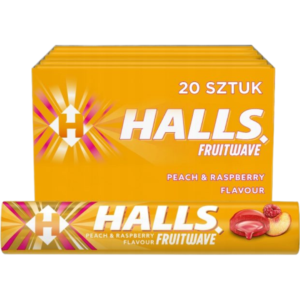 Halls Fruitwave Peach & Raspberry 20x45g